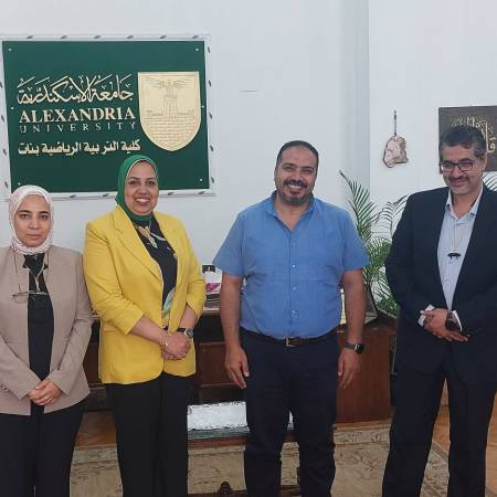 زيارة المجلس الأعلي للجامعات لمتابعة اختبارات القدرات بكلية التربية الرياضية بنات